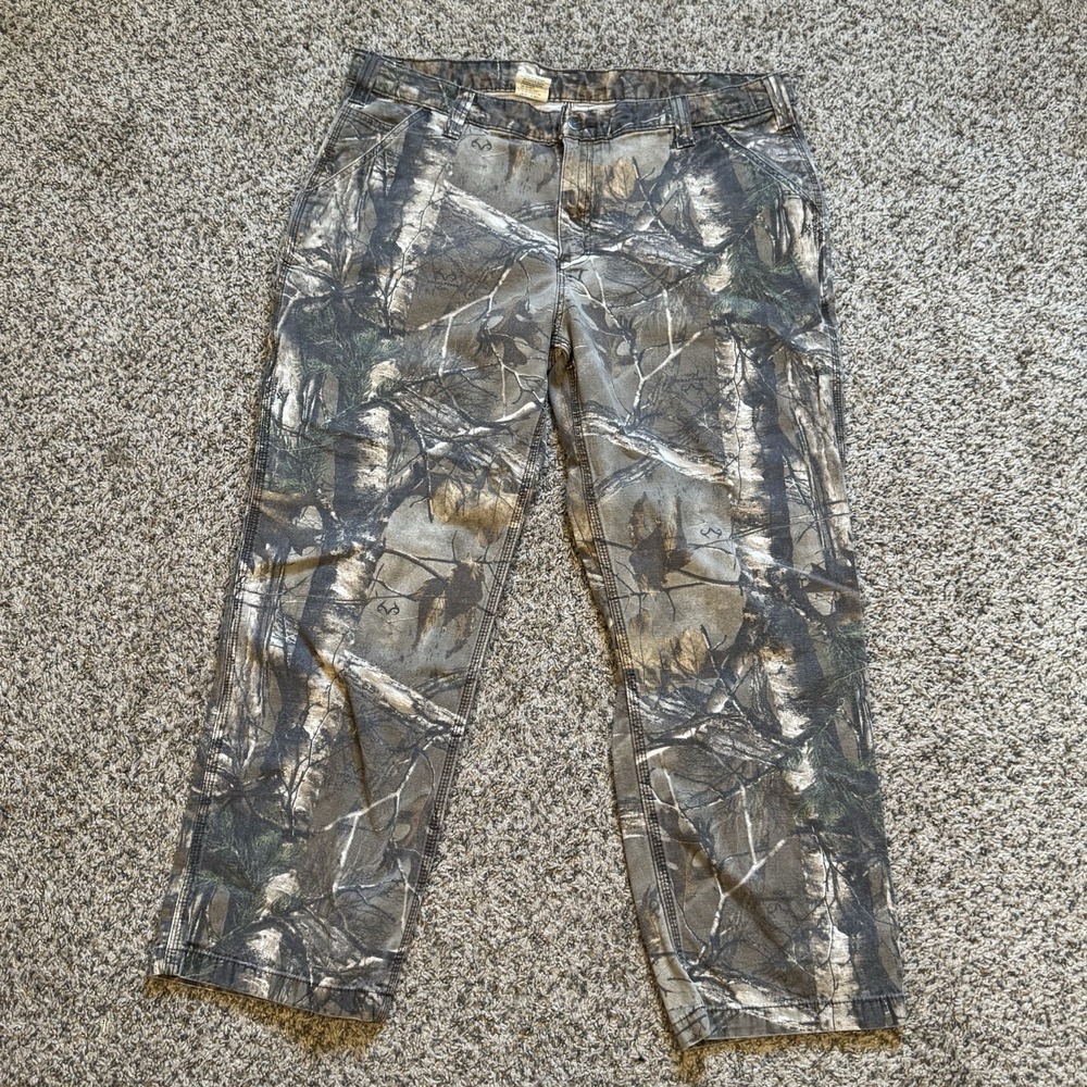 CARHARTT REALTREE CAMO PANTS RIGBY DUNGAREE 40x30 VERY RARE 102288 977 Fit 38x28